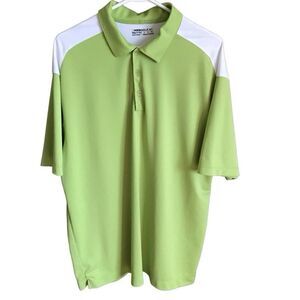 Nike Golf polo shirt Size XL Mens green white athletic fitdry short sleeves